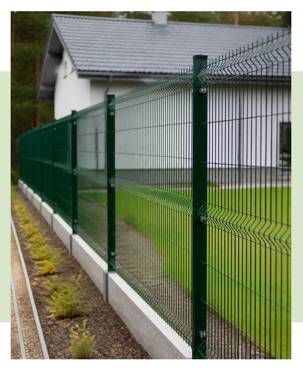 Зеленый 3Д забор с установкой в Братске по цене от 2551 р. | ЗаборЭксеперт-Брт
